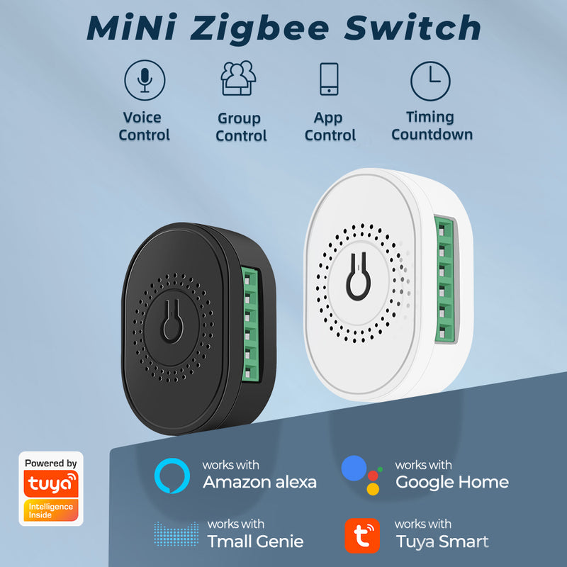 SmartWise 2-gang single-live-wire (no neutral) smart Zigbee 230V relay (R1)