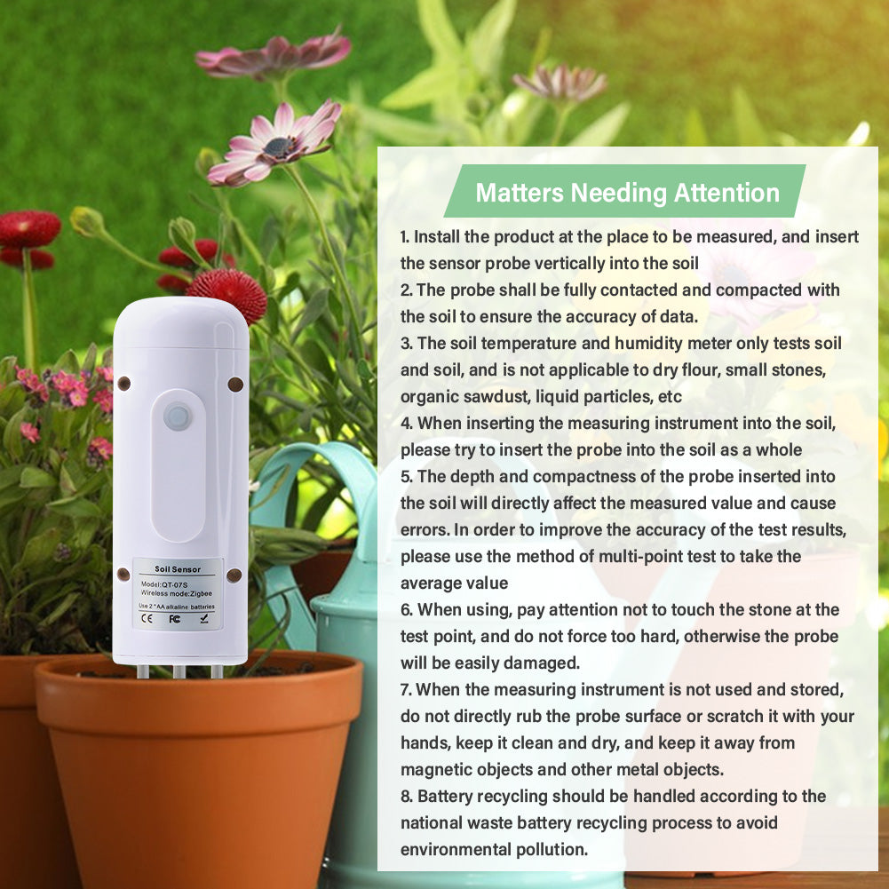 Electric Plant Soil Moisture Sensor Hygrometer Garden Flower Humidity Meter