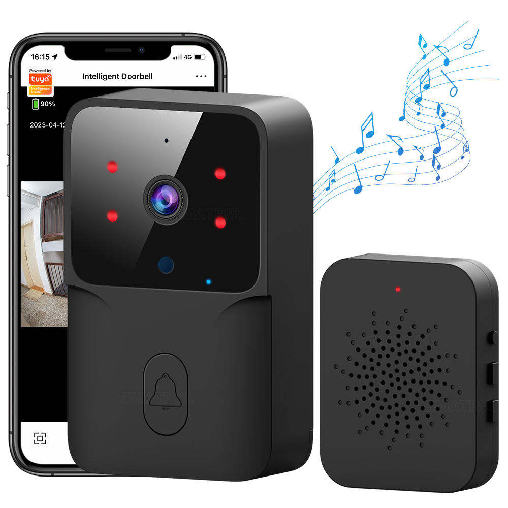 EYE4U Smart WiFi Video Doorbell Camera Visual Intercom With Chime Wireless  Home Security Camera Night vision IP Door Bell Tuya